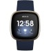 Fitbit Versa 3 Health &amp; Fitness Smartwatch with GPS, 24/7 Heart Rate, Alexa Built-in, 6+ Days Battery, Midnight Blue/Gold, One Size (S &amp; L Bands Included)