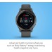 Garmin Venu Sq, GPS Smartwatch with Bright Touchscreen Display, Up to 6 Days of Battery Life, Light Gold and White