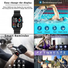 Smart Watch, FirYawee Smartwatch for Android Phones and iOS Phones,Fitness Tracker Waterproof IP68 with Heart Rate Monitor and Sleep Monitor,Step and Distance Counter,Smart Watch for Men Women